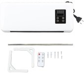 Chauffage mural Électrique 1500W ABS, appareil de Chauffage et refroidisement Rapids monté Sur MUR avec télécommande et Support de séchage pour serviettes pour Chambre Salle de Bain