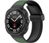 Leather Silicone Strap for Samsung Galaxy Watch Ultra 47mm Band Wristband Bracelet for Samsung Galaxy Watch 7 Ultra 22mm Strap