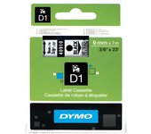 Cinta rotuladora d1 9mmx7m negro/transparente dymo s0720670