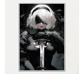 1pc-Nier Automata Anime Fight Game Poster Paper Print Home Living Room Bedroom Entrance Bar Cafe Art Painting Decor