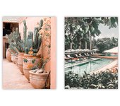 Set de 2 cuadros calidad premium con marco de madera - 30x40 cm o 50x70 cm - POSTER LAB
