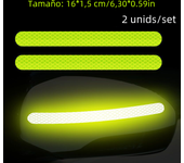 2pcs/set Car Reflective Safety Strip Stickers Car Rearview Mirror Reflective Sticker Reflective Warning Safety Tape