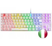 Mars gaming mk80 teclado gaming mecanico - tkl compacto - iluminacion rgb - teclas imborrables - switches antipolvo - multiplataforma - anti-ghosting avanzado - italiano - color blanco