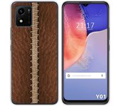 Funda Silicona para Vivo Y01 diseño Cuero 01 Dibujos