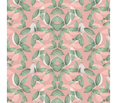 Papel Pintado Floral Tropical Rosa