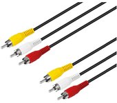 Conexión 3 RCA macho a 3 RCA macho