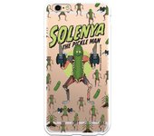 Funda original compatible con iPhone 6 Plus o 6S Plus con un diseño de Rick y Morty Solenya Pickle Man con un diseño de TPU TRANSPARENTE