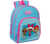 SAFTA - MOCHILA INFANTIL ADAPT.CARRO LOL SURPRISE! "DIVAS" - Mochila con Asas Ajustables y Espalda Ergonomica - Mochila con Compartimientos con Cremallera - Mochila Diseño Único y Licencia Oficial By LOL SURPRISE! "DIVAS"