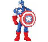PLAYZOCO Bloques de construcción Compatible con Capitán América, Nanoblock Set, Juguete de construcción en Bloques, 2483 Piezas, 29 cm Altura x 19 cm Ancho, Incluye Manual