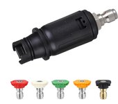Adjustable Pressure Washer Nozzle Tip 1/4 Inch Quick Connect Plug 030 Pressure Washer Rotating Spray Turbo Nozzle 3000 PSI