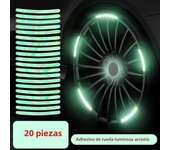 20-60pcs Hub Reflective Sticker Tire Rim Reflective Strips Luminous for Night Driving Car Bike Motorcycle Wheel Sticker