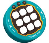 Juego de Tres en Raya, Consola portátil Electrónica para niños, juego de Mesa familiar, Gift de cumpleaños y Navidad para niños y niños a partir de 3 años (Azul)