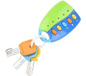 Coche de juguete musical con control remoto y llave inteligente para niños, educación, color Azul