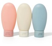 3 60ml Cosmetic Lotion Refillable Bottle Tube Squeeze Flip-top Bottles Shampoo Body Wash Travel Empty Sub-Bottling