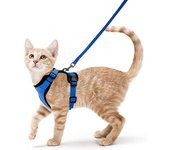 ATUBAN Cat Harness and Leash Set Stylish Escape Proof Cat Vest Harness Adjustable Breathable Pet Harness with Reflective Trim
