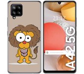 Tumundosmartphone Funda Gel Tpu para Samsung Galaxy A42 5G diseño Leon Dibujos