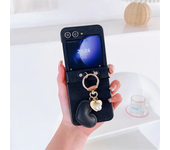 Heart Ring PU Leather Phone Case for Samsung Galaxy Z Flip 6 5 4 3  Flip5 Flip4 Flip3 5G Protective Shockproof Cover