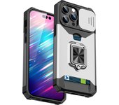 Best Sale Armor Card Holder Phone Case For Samsung A52 72 12 13 14 15 22 23 25 35  Back Covers Ring Phone Bag For Galaxy A73 A53