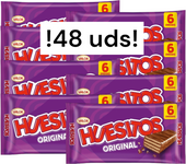 Barrita de barquillo cubierta de chocolate Huesitos Valor Original 48 ud (8x6ud)