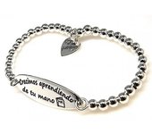 Pulsera Para Profesora Con Bolas De Plata