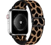 Soft Nylon Loop Elastic Buckle Strap For Apple Watch SE Band 40mm44mm Series 8/7/6/5/4 iWatch Leopard Watchband Bracelet 41/45mm