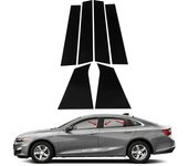 6Pcs Car Door Window Pillar Posts Trim Molding Cover For Chevrolet Malibu 2016 2017 2018-2022 2023 2024 Stickers Accessories