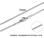 Vnox Basic Chain Necklaces for Men Never Fade Tone Stainless Steel Rolo Box Snake Chains Necklace 18-24 inch
