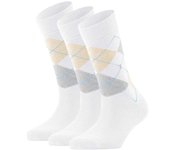 Burlington Damen Socken - Queen, Kurzstrümpfe, Baumwolle, Rautenmuster, Logoemblem Queen