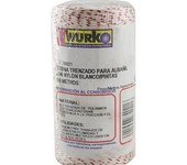 Cuerda linea nylon blanco/rojo rollo 100m
