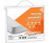 STARLEY-Protector Colchon Impermeable Rizo Funda De Colchón Impermeable Cubierta De Cama Lavable Gruesa Impermeable Doméstico Prt Durabilidad Y Resistencia Blanco 3 Tamaños 90/135/150Cm