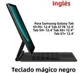 Smart Folio for Samsung Galaxy Tab S9 S8 S7 FE Plus 12.4 for Tab S9 FE+ S9+ S8+ S7+ 12.4" TouchPad Backlight Magic Keyboard Case