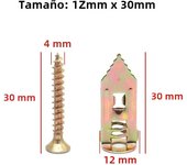 50/100 Set Self Tapping Screws Self Drilling Anchors Screws Drywall Anchors  Expansion Nails Use for Gypsum Plasterboard Dowel
