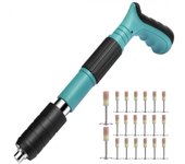 Clavadora Manual Mini para Hormigón/Techos con 100 Clavos y Herramienta Ranuradora, Kit Bricolaje Hogar/Taller con Seguro Antideslizante