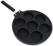 Molde para hacer bolas de masa de huevo, antiadherente, con siete orificios, para freír huevos, bandeja para hornear pasteles de frijoles rojos