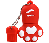 JASTER Cat Paw USB Flash Drives 64GB Colorful Pen Drive 32GB Free Key Chain Memory Stick 16GB Brown Pendrive Red U Disk Blue 8GB