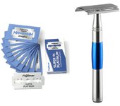 Aluminum Alloy Handle Double-Edged Safety Razor for Men and Women