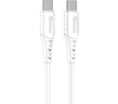 Cable Qcharx Sofia Tipo C a Tipo C 3A 60W (1 m) PVC Blanco