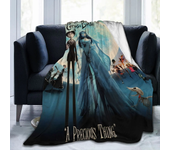 Horror Corpse Bride Blanket Soft Warm Throw Blanket for Bed Sofa Queen Size Halloween Decor Scary Movie Blanket Birthday Gifts