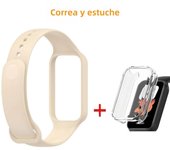 Replacement Watch Strap+case For Xiaomi Smart Band 8 Active Strap Silicone Strap and case For Redmi watch Band 2 Strap Bracelet