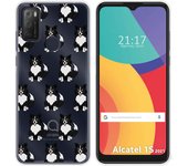 Funda Silicona Transparente para Alcatel 1S 2021 / 3L 2021 diseño Perros 07 Dibujos