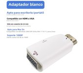 HDMI-Compatible to VGA Adapter, Support 1080P Full HD, With 3.5mm Cable, 3.5 AUX Jack, for HDTV, Monitor, Projector, PC Computer