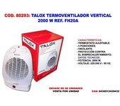 Talox calefactor termoventilador oscilante  vertical 2000w fh20a