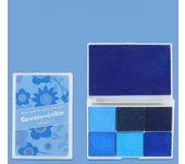 Box set of seven color water-based printing mud finger painting color printing mud DIY rubber stamp printing table accessories