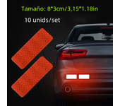 10pcs/set Car Bumper Reflective Safety Strip Stickers Car Reflective Sticker Reflective Warning Safety Tape