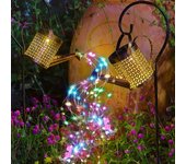 1pc Solar Watering Can With Lights Solar Lanterns Outdoor Hanging Waterproof Garden Decor Flash Warm Light