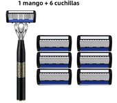 7-Layer Shaver Blade Manual Razor with Replaceable Blades No Skin Damage Blades Shaver Resistant Water Wash Shaver