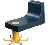 Perchero de pared con gancho para cocina y baño, estante giratorio de 360 ° para utensilios de cocina con 6 ganchos, sin perforación, gancho de almacenamiento para cocina