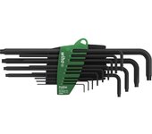 Wiha Juego de llaves Allen en soporte ProStar TORX®, de 14 unid., acabado en oxidación negra, en blíster (24852)