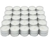 DEKORA SOUL Velas de Té Blancas de Larga Duración - 4 Horas, Sin Humo ni Olor, Perfectas para Ambiente Relajante