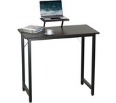 Aqrau Escritorio con estante para monitor, mesa para computadora PC 80x40x75cm, mesa de oficina de madera para la oficina
